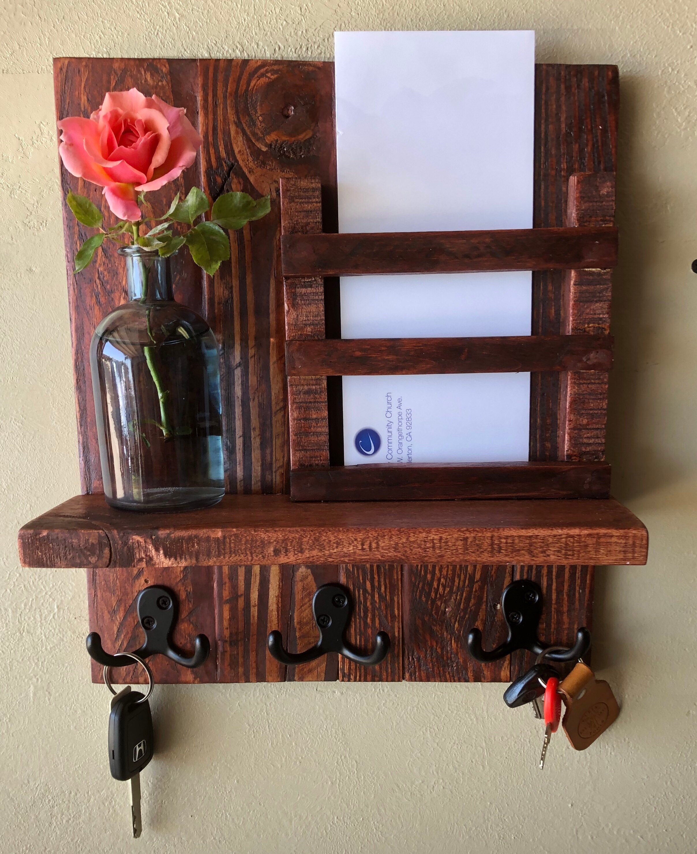 Letter and Key Holder - Etsy