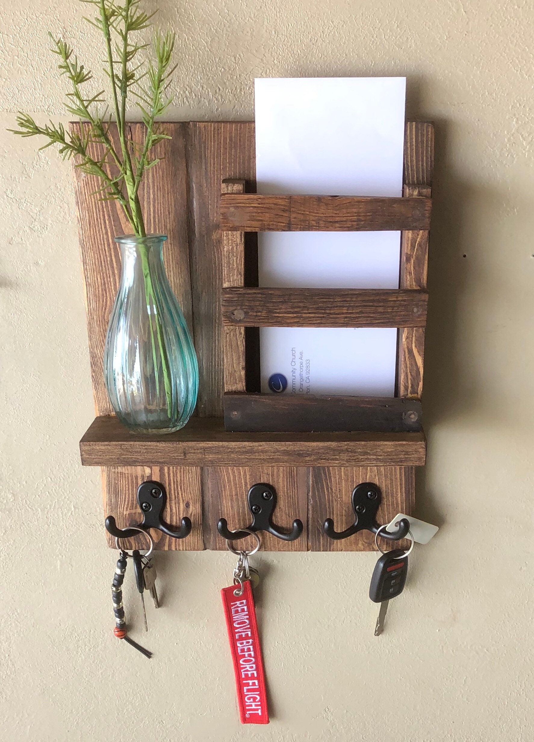 Letter and Key Holder - Etsy