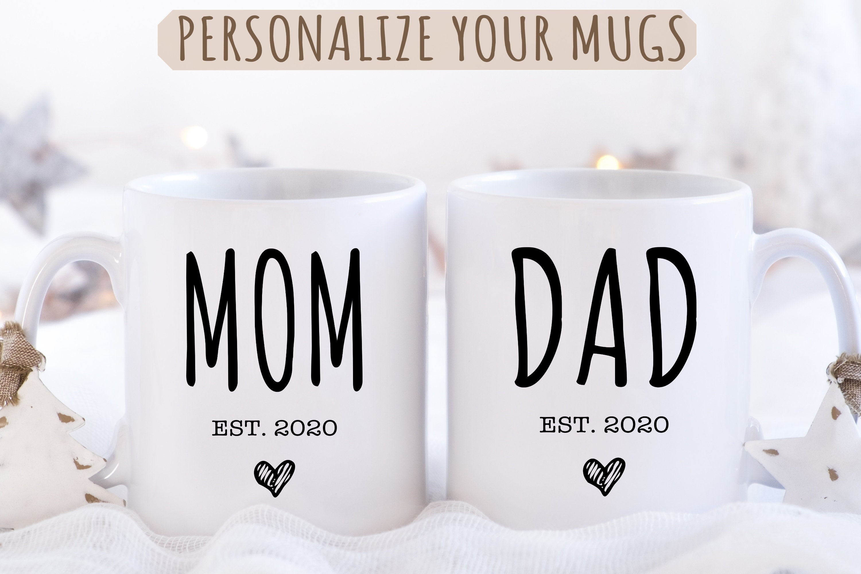 New Mom and Dad Mugs Gifts for New Mom and Dad Baby Etsy