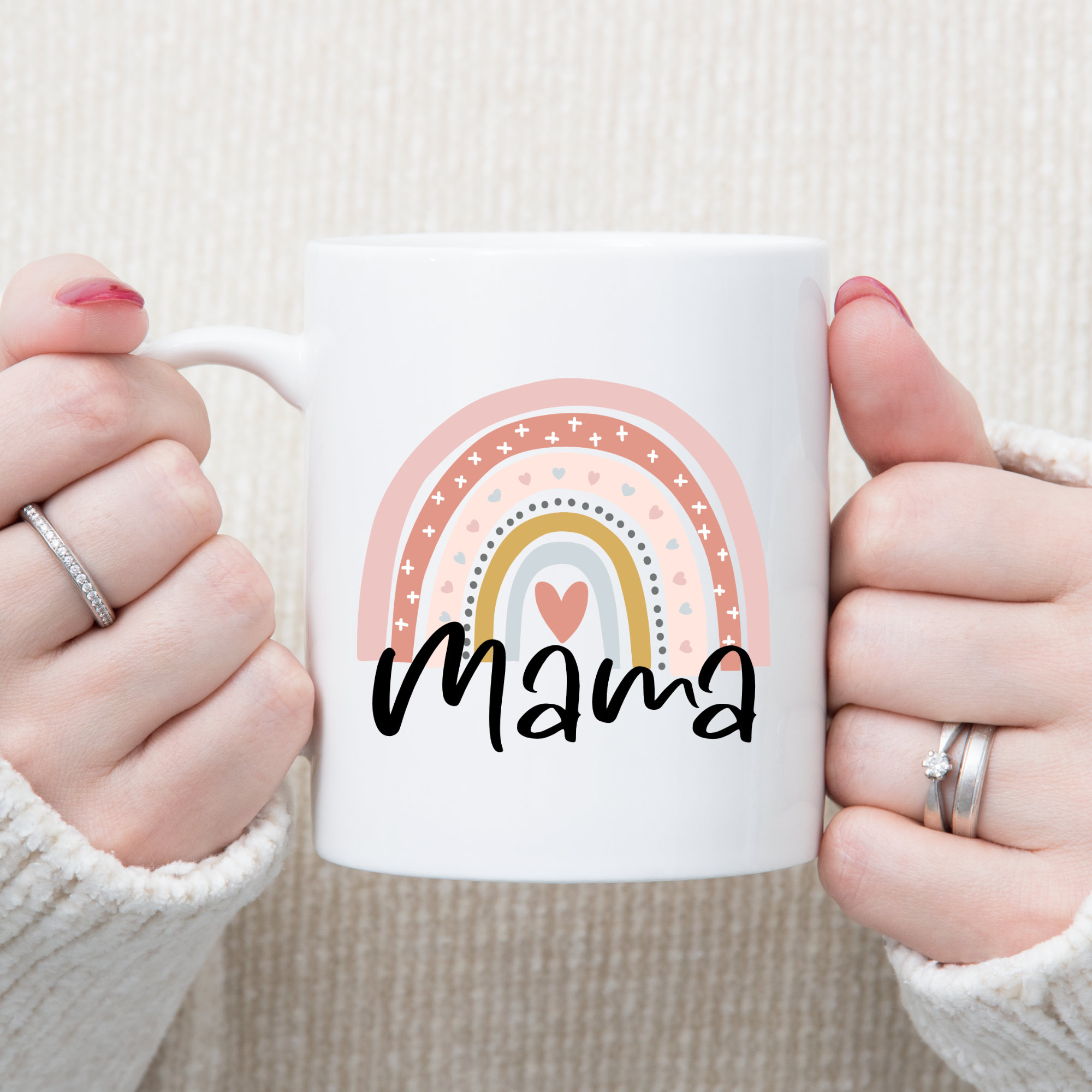 Mama Rainbow Personalized Mug Rainbow Mug Mama Mug Gift Etsy