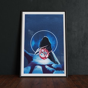 Arcane Hex Core Art Print: Sci-Fi Fantasy Illustration