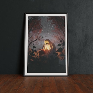 Ghost Pumpkin Carving | Halloween | Ghost Art | Autumn | Jack O Lantern Illustration | Cottagecore Artwork