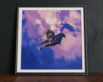 James Webb Space Telescope | NASA Rocket Poster Print | SciFi Print | Original Artwork