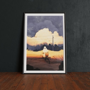 Ghost Art Print | Spooky Cottagecore Fall Artwork