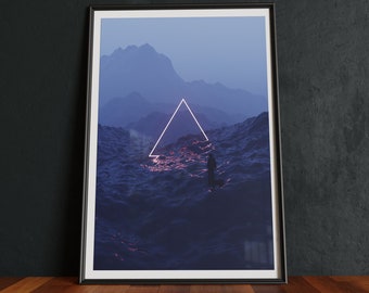 Doorway Protocol Surreal Vaporwave Poster Print | SciFi, Original Artwork