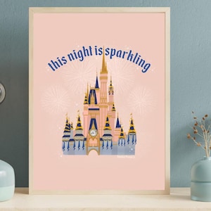 Digital Wall Art, Wall Art, Theme Park Wall Art, Castle, Colorful Wall Art, Digital Print, Digital Download Print, Large Printable Art
