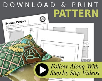 Bean Bag Sewing Instructions -  Machine Sewing Project for Beginners