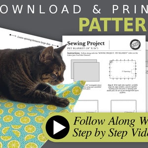 Pet Blanket Sewing Instructions - Machine Sewing Project for Beginners