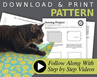 Pet Blanket Sewing Instructions - Machine Sewing Project for Beginners