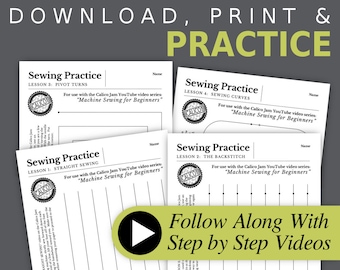Sewing Practice Sheets