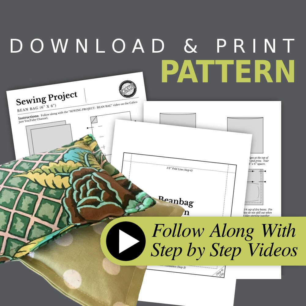 Bean Bag Sewing Instructions -  Machine Sewing Project for Beginners