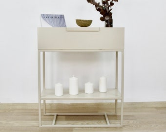 HERMES Beige Multipurpose Console / Entryway Table / Waiting Table