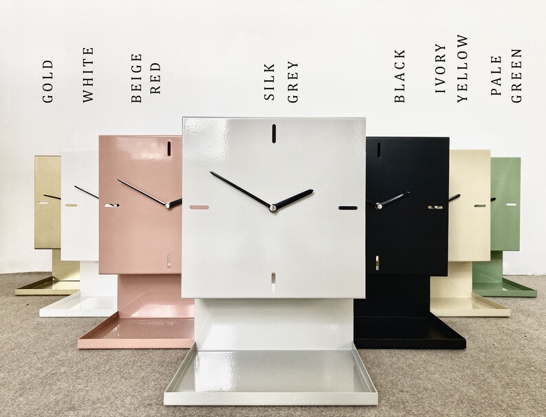 Kronos Wall Clock with Shelf Six Color Options Etsy