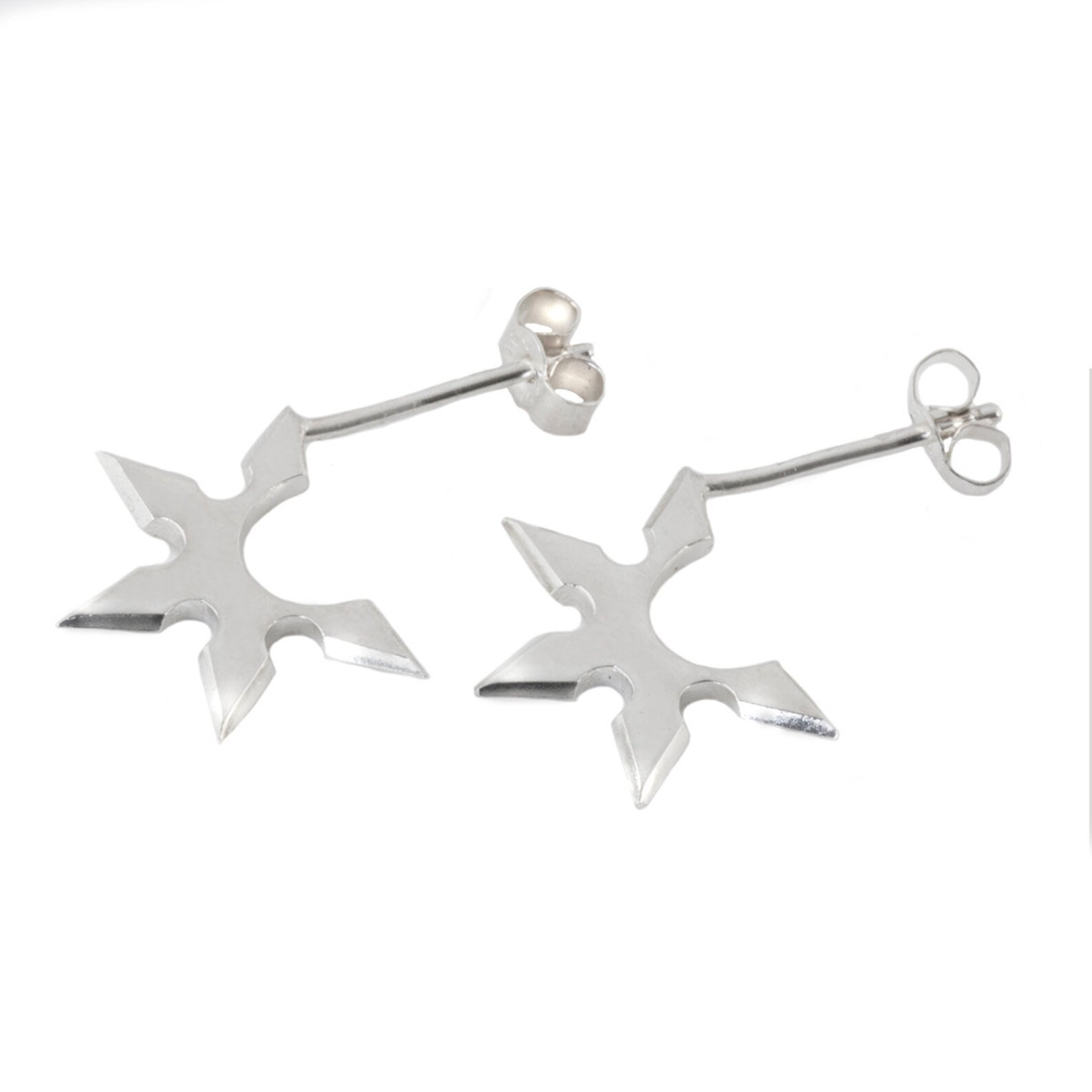 Ninja Star 'shuriken Earrings. Handcrafted in Etsy