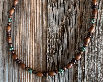 Fashion Bohemian Jewelry Chain Wood Beads Collar Cluster Pendant Bib Necklace Fashion Bohemian Jewelry Chain Wood Beads Collar Cluster Pendant Bib Necklace