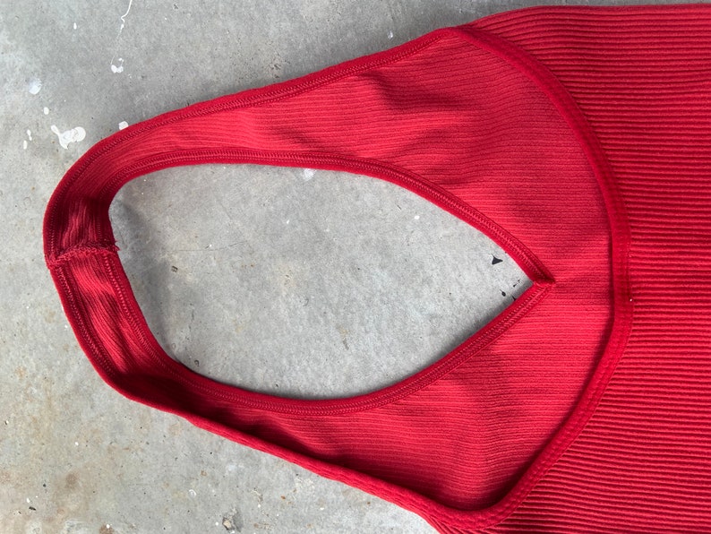 Aritzia Sunday Best Women's Red Corinne Seamless Top Etsy