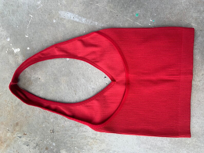 Aritzia Sunday Best Women's Red Corinne Seamless Top Etsy
