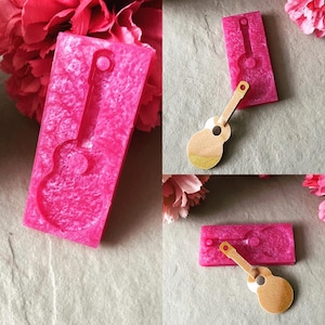 Silicone Mold for Epoxy Resin Resin Shopping Cart Solver Shopping Cart Chip Shopping Guitar Shape