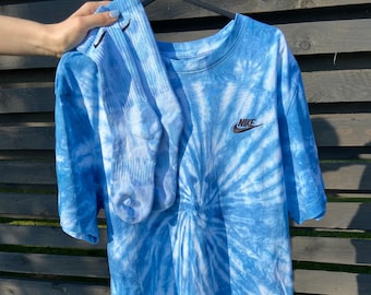 Tie Dye Nike T-Shirt | Rainbow Spiral Dye