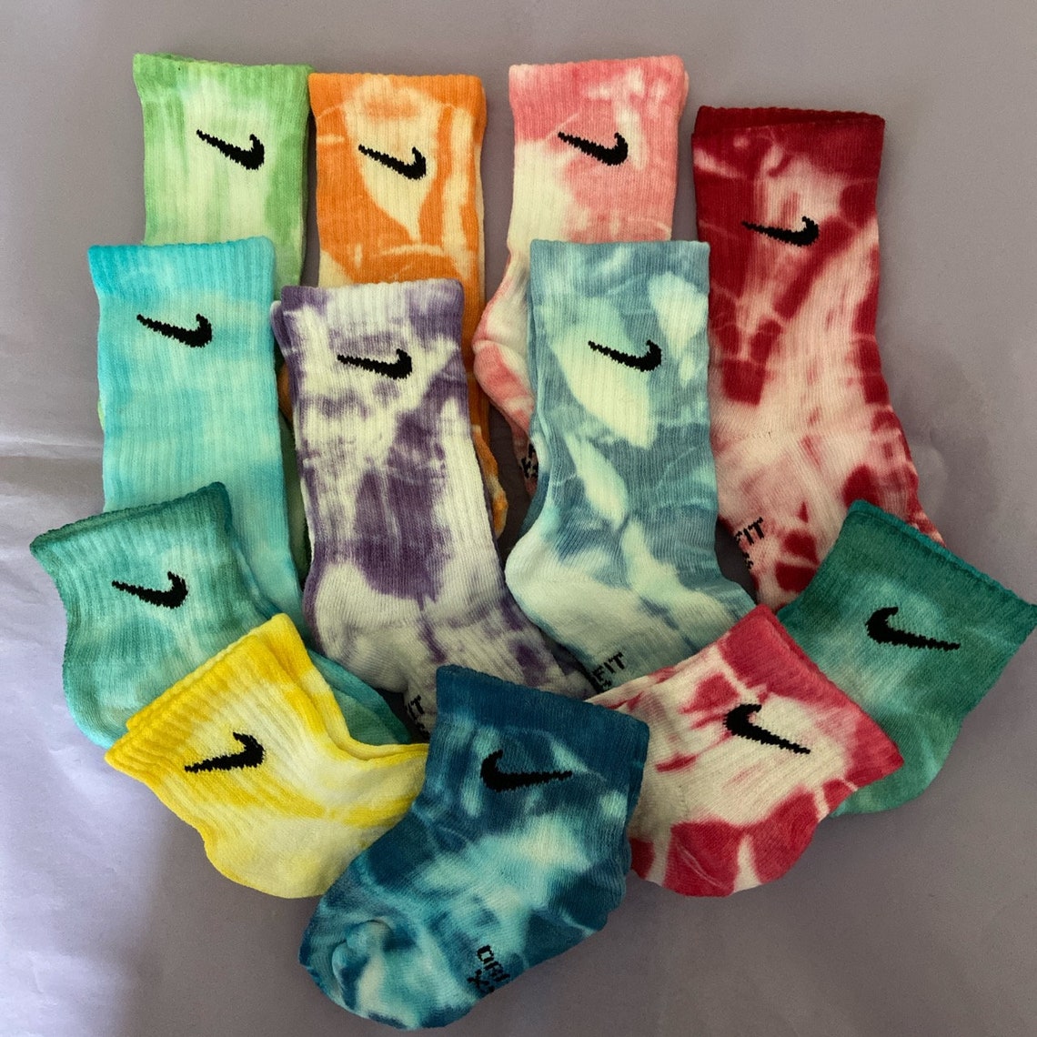 Tie dye Nike socks kids/toddler sizes | Etsy