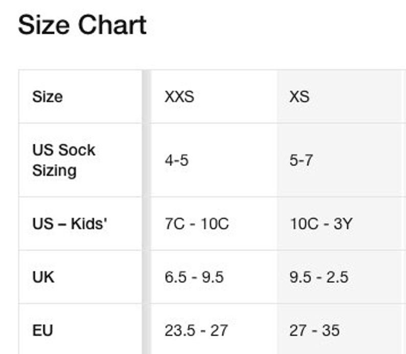 Nike youth socks size chart 2025