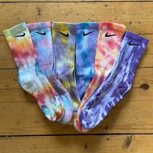 Calcetines Nike teñidos anudados, tallas para adultos, niños y bebés
