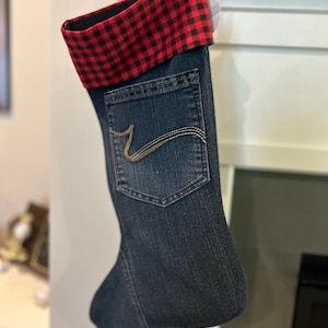 Denim Christmas Stocking