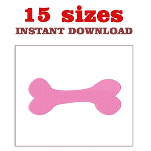 Dog bone embroidery designs file, Mini Dog bone Embroidery, machine embroidery designs