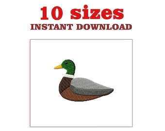 mini Mallard duck Embroidery Designs file: Digital Download