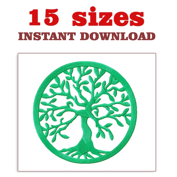 Tree of Life Embroidery Design, mini Tree  Download, Celtic machine embroidery designs file