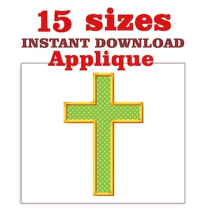 Cross Applique Embroidery Design, Cross Applique  Design, machine embroidery designs