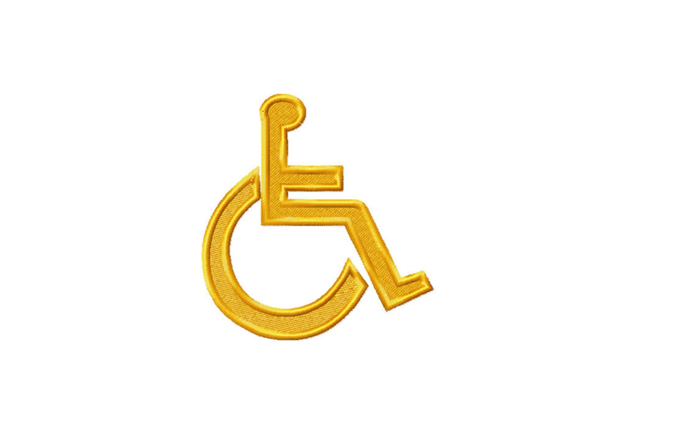 Handicap Accessible Symbol With a Border Embroidery Design (digital ...