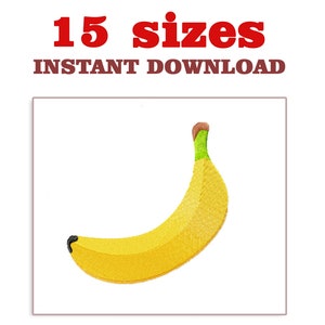 Banana Embroidery Design: Machine Embroidery File (Digital Download)