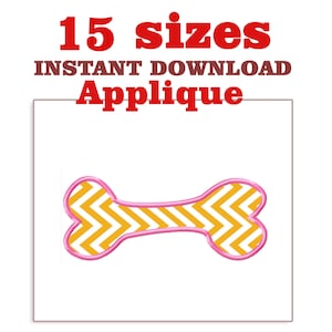 Dog bone Applique embroidery designs file, Mini Dog bone Embroidery, machine embroidery designs Applique