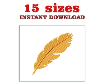 Mini Feather Embroidery Design, Machine Embroidery File (Digital Download)