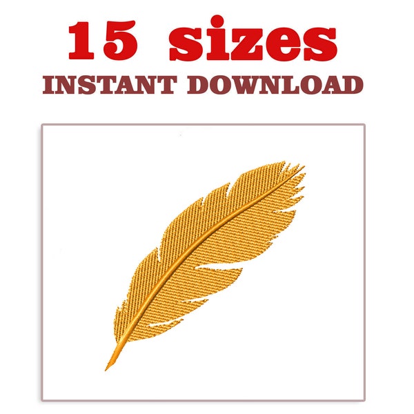 Feather Embroidery Design file, Mini Feather Embroidery Machine Embroidery Design