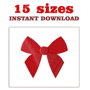 Bow Embroidery Design: Machine Embroidery (Download)