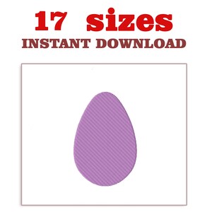 Peut inclure: Un motif de broderie d'œuf violet. 17 tailles sont disponibles en téléchargement instantané.