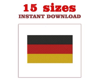 Borduurontwerp vlag Duitsland: machineborduurbestand (digitale download)