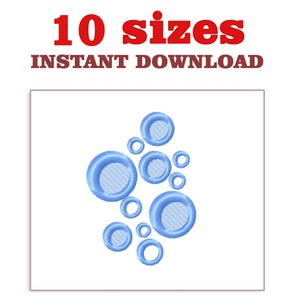 Soap Bubbles Machine Embroidery Designs: Mini Bubbles (Digital File)