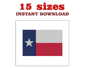 Texas flag Embroidery Design file (Digital Download)