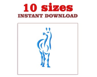 Lama Satin Stitch Embroidery Design File (Digital Download)