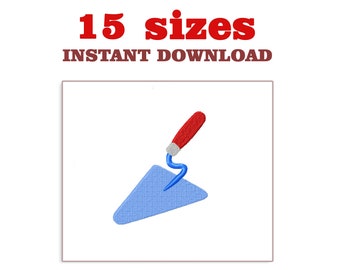 Trowel Embroidery Design File: Bricklayer Builder Tool (Instant Download)