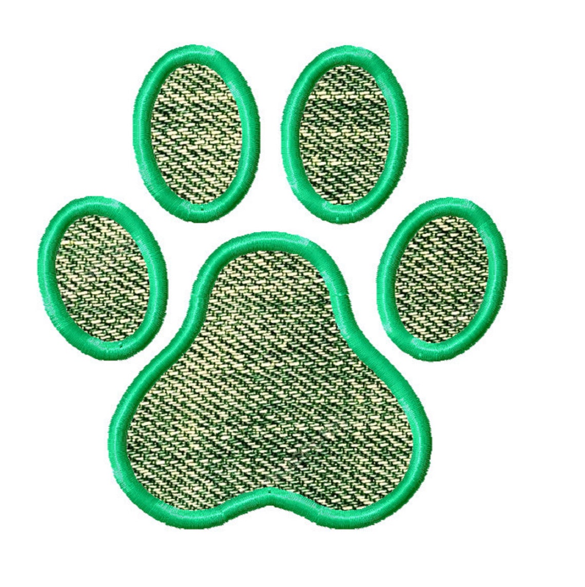 Dog Paw Applique Embroidery Design Dog Footprints Design Etsy
