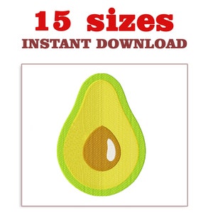 Avocado Embroidery Designs: Machine Embroidery (Digital Download)