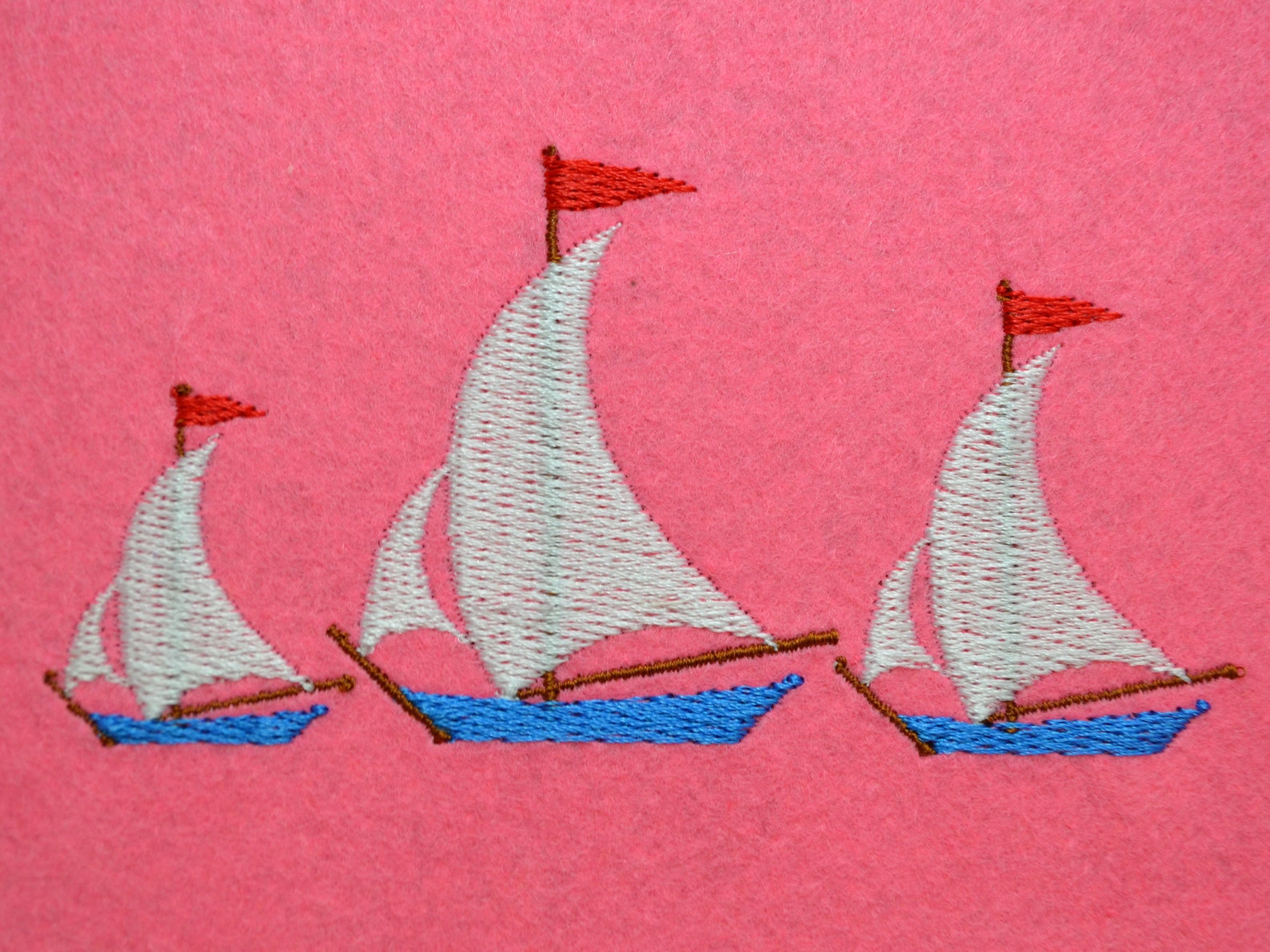 Mini Sail Boat Design Embroidery Mini Sail Boat Design Embroidery