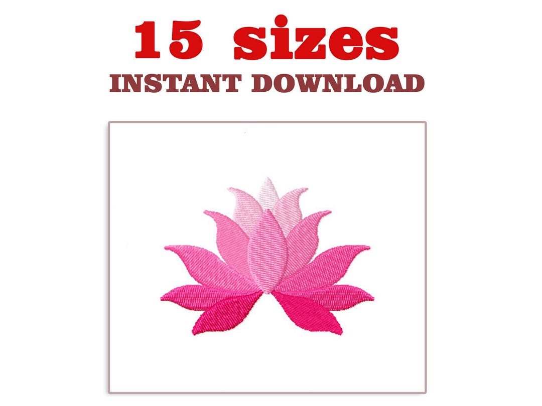 Lotus Flower Machine Embroidery Designs: Mini Floral (digital Download ...