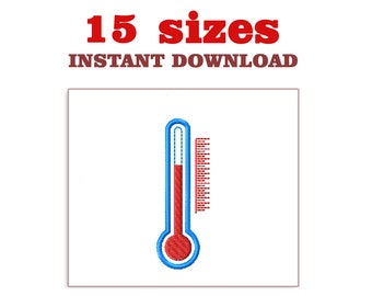 Borduurontwerp thermometer: machineborduurbestand (download)