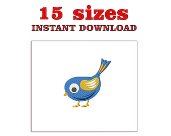 Mini Bird Machine Embroidery Design: Sparrow (Download Embroidery File)