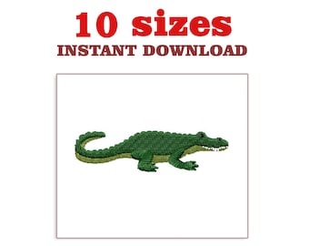 Alligator Embroidery Design: Mini Crocodile (Digital Download)